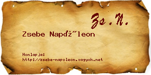 Zsebe Napóleon névjegykártya